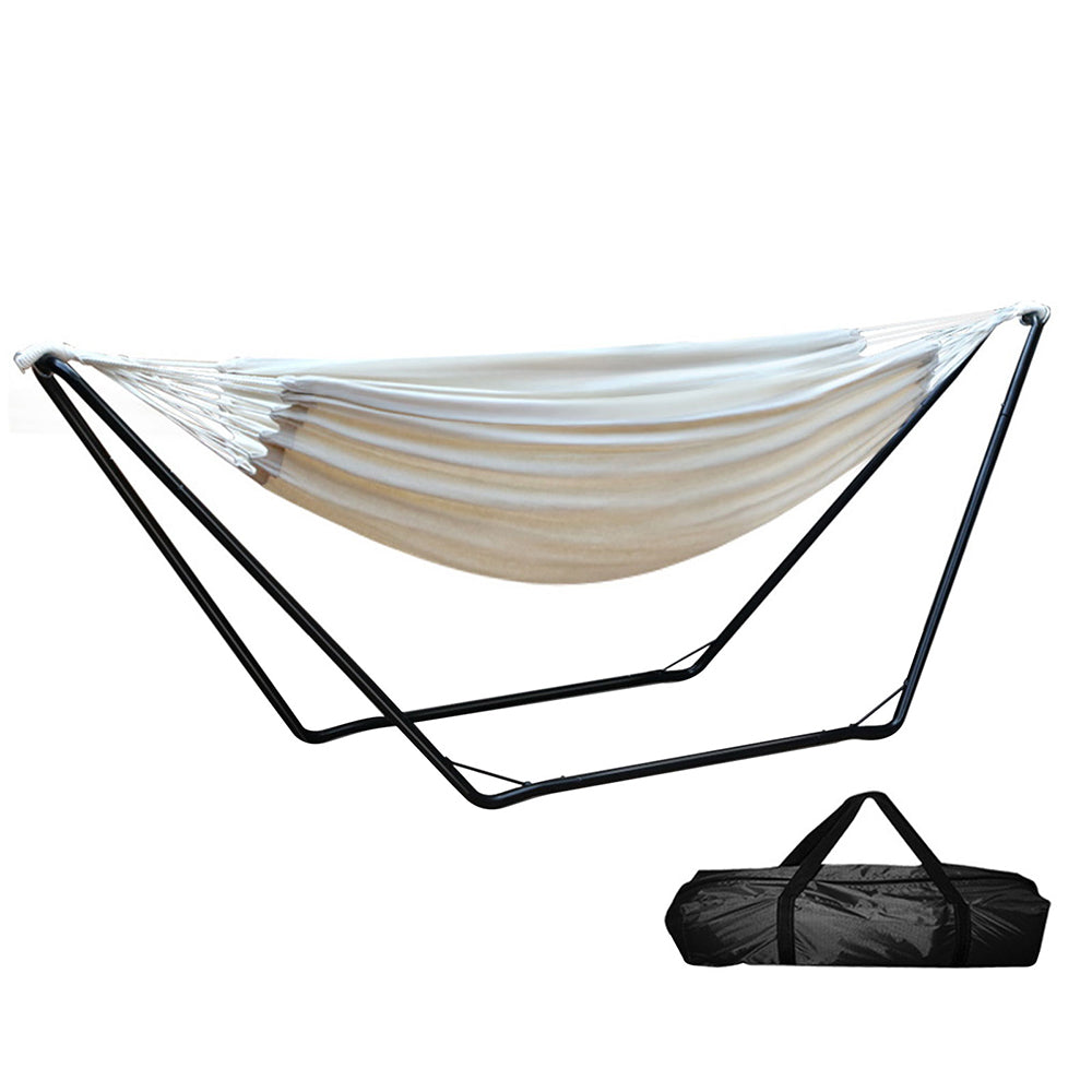Hammock Bed with Stand Outdoor Camping Hammocks Steel Frame By Gardeon