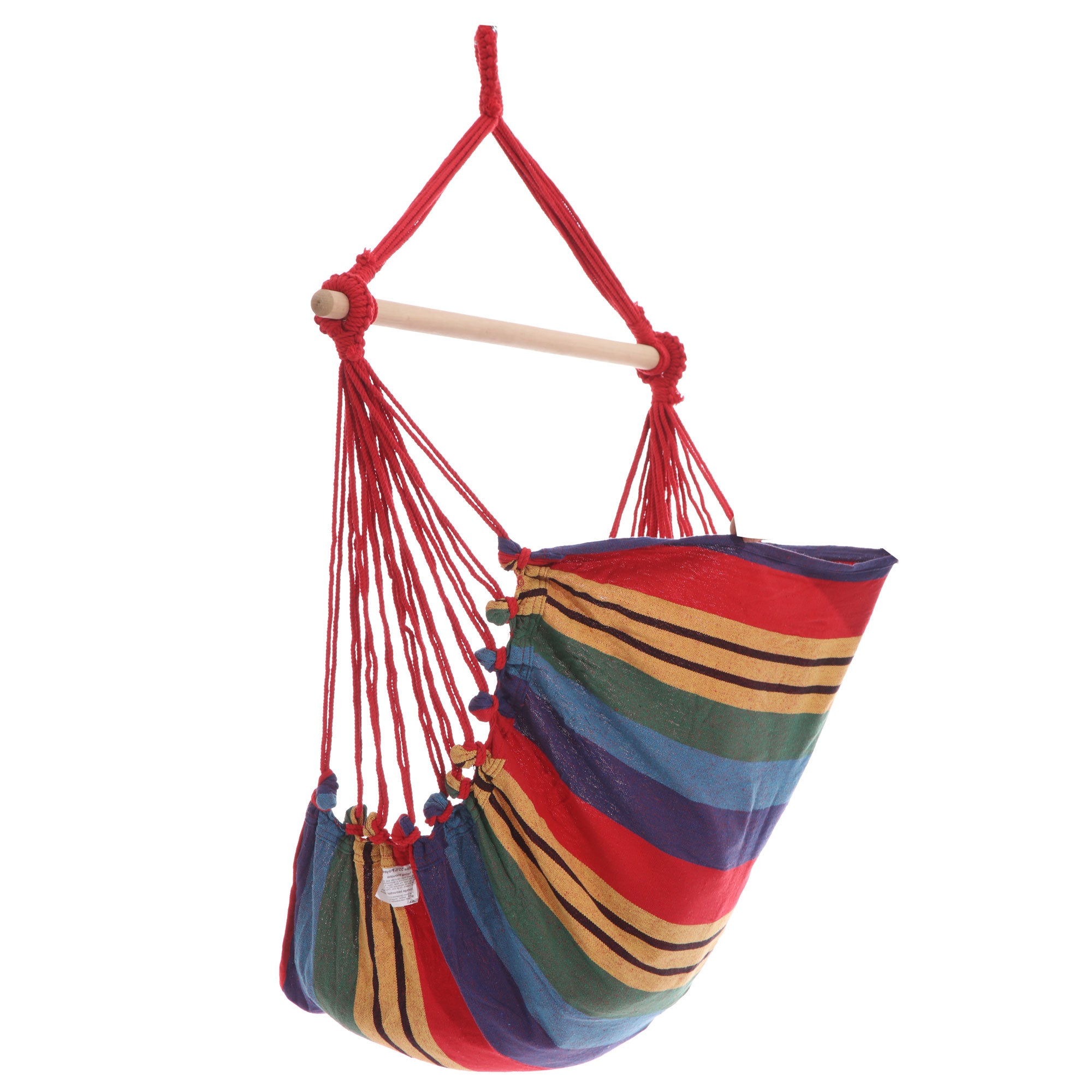 Hammock Chair Outdoor Camping Hanging Hammocks Cushion Pillow Rainbow By Gardeon